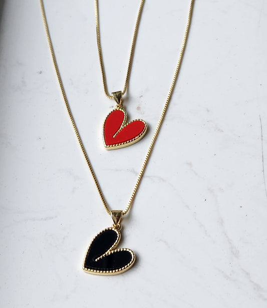 Necklaces heart color