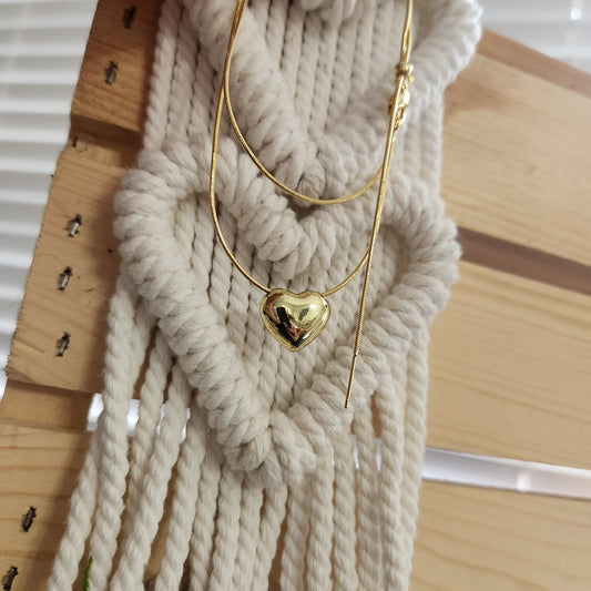 Heart charm necklace