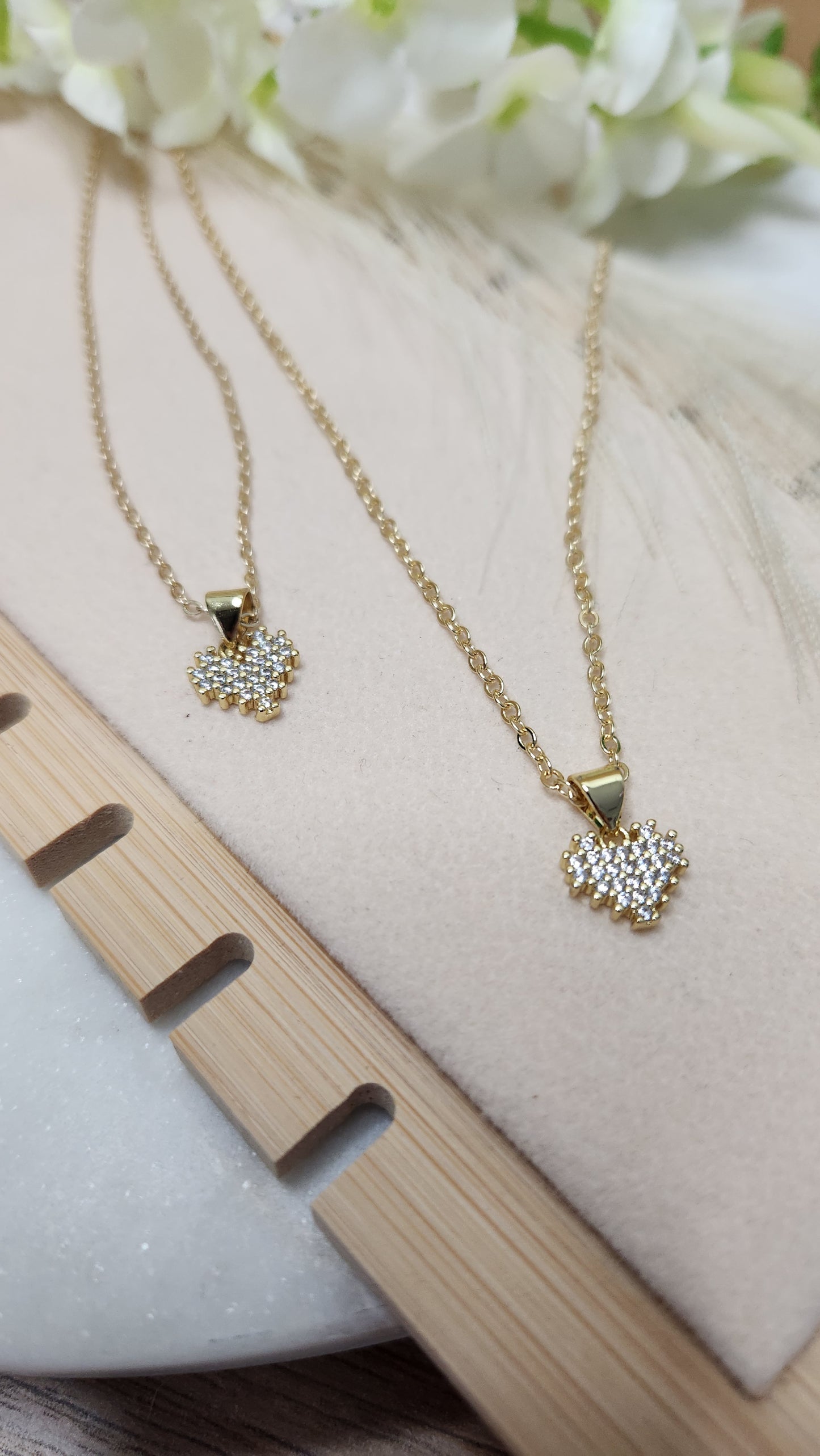 Mini heart necklaces