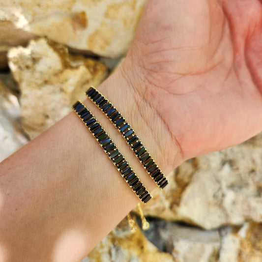 Crystal black bracelets